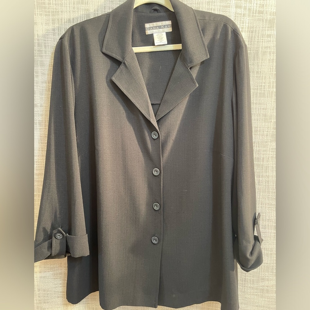 Plus sized black blazer, black jacket